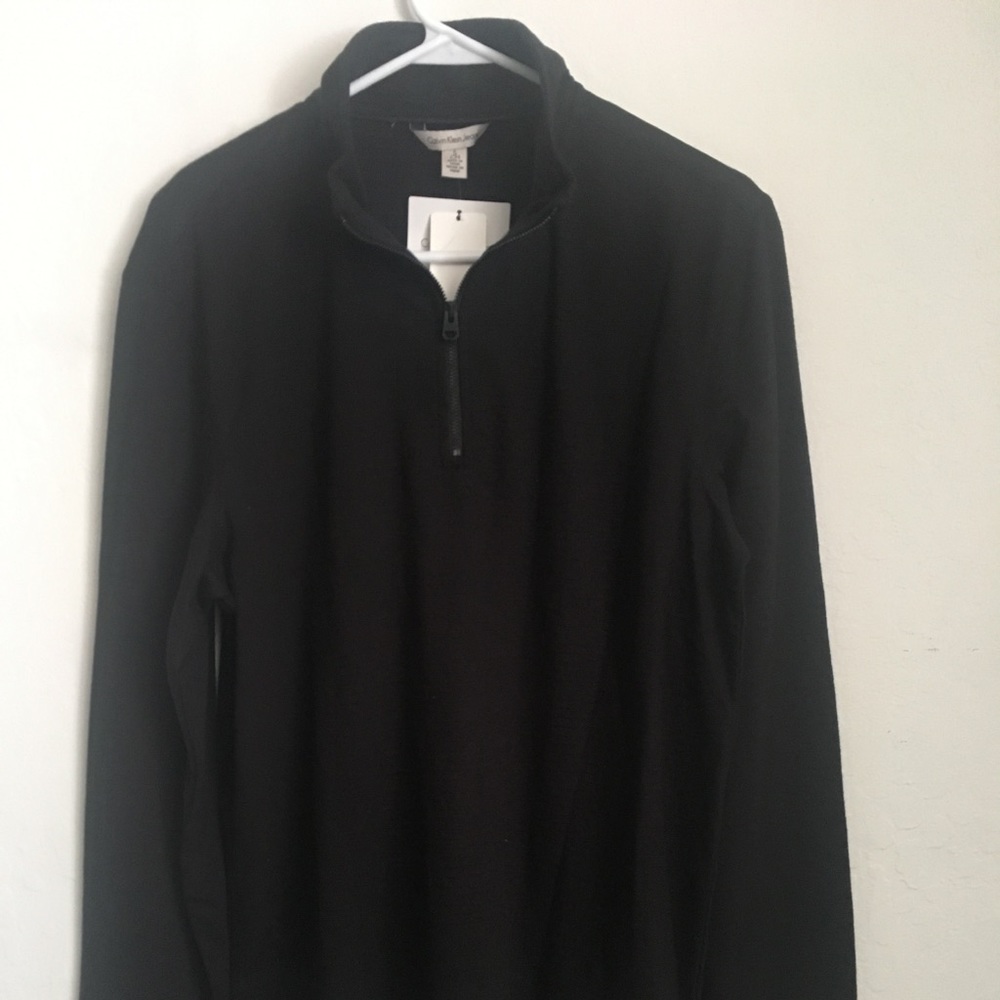 NWT men’s black 1/4 zip long sleeve shirt